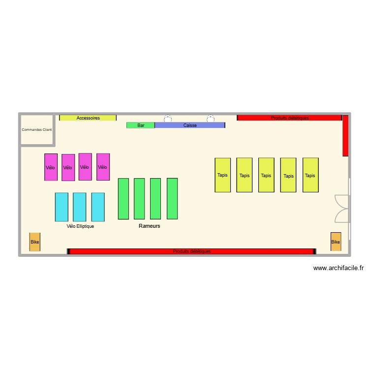 Nouveau plan du magasin. Plan de 0 pièce et 0 m2