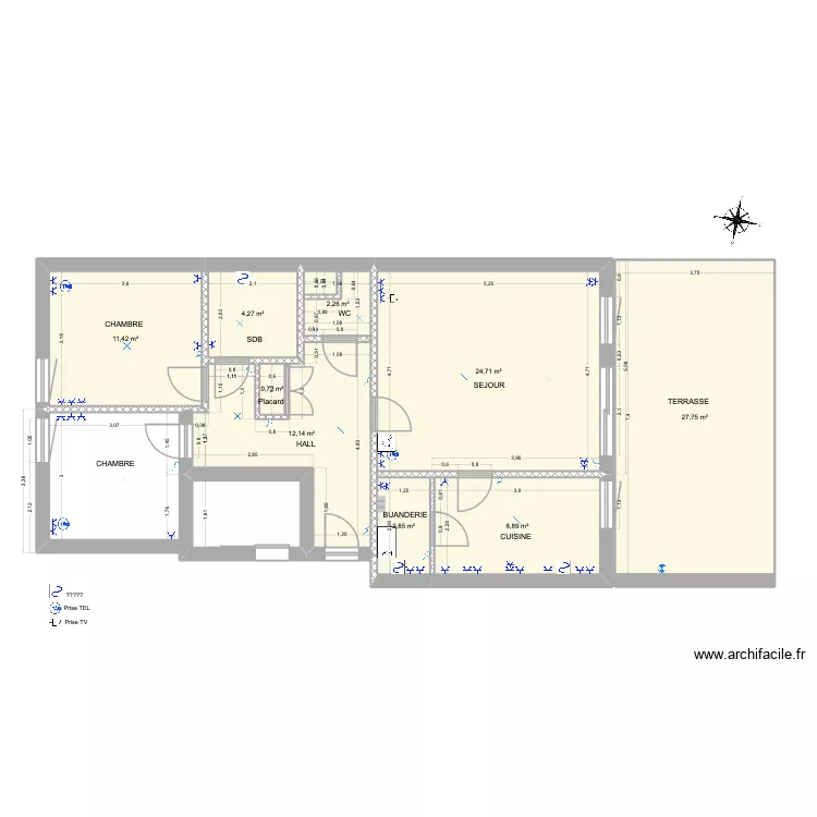 Jomouton 20260505 - Plan de base. Plan de 9 et 95 m² Jomouton 20260505 - Plan de base. Plan de 9 et 95 m²