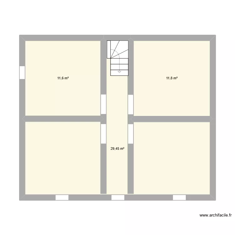 etage. Plan de 3 et 53 m² etage. Plan de 3 et 53 m²