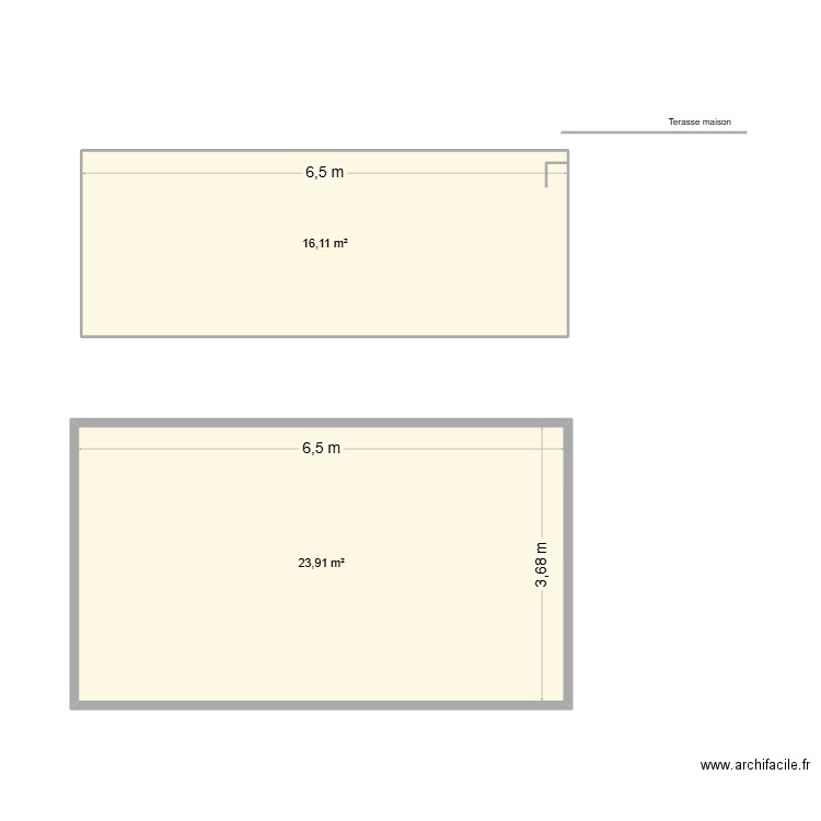 Piscine. Plan de 2 pièces et 40 m2