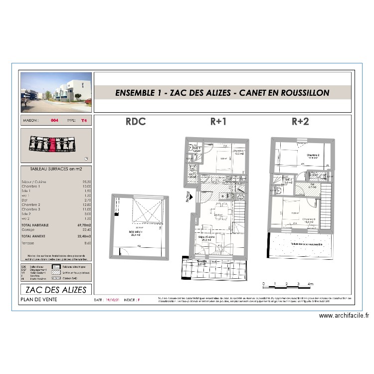 Canet. Plan de 12 pièces et 84 m2