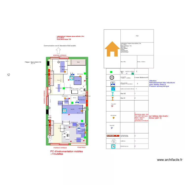 Fatigue sous cellule 2 sous air v3. Plan de 