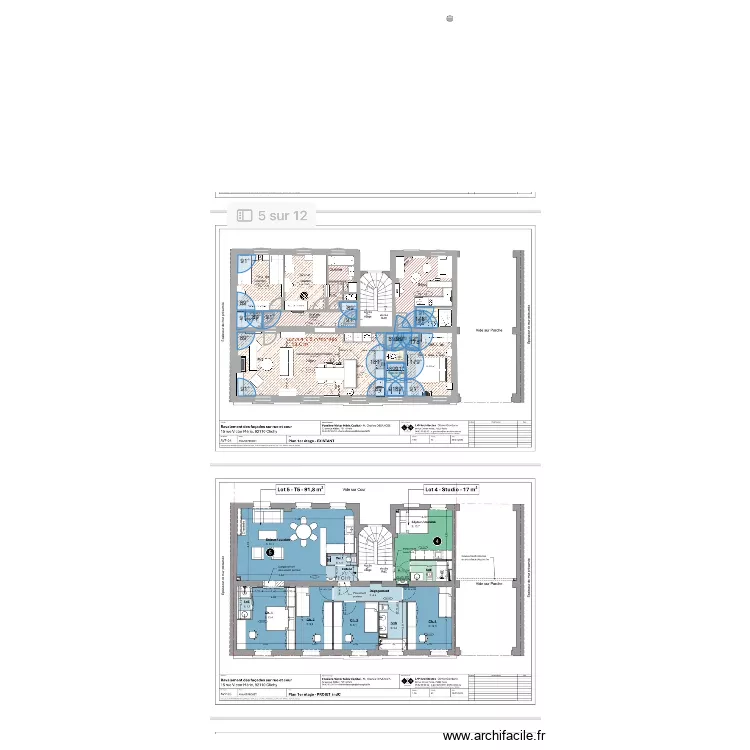 appart clichy 7. Plan de 