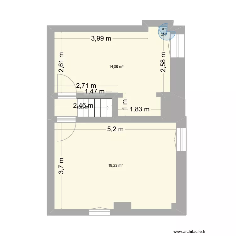 1ER-THEUS-DD. Plan de 3 Pièces et 36 m² 1ER-THEUS-DD. Plan de 3 Pièces et 36 m²