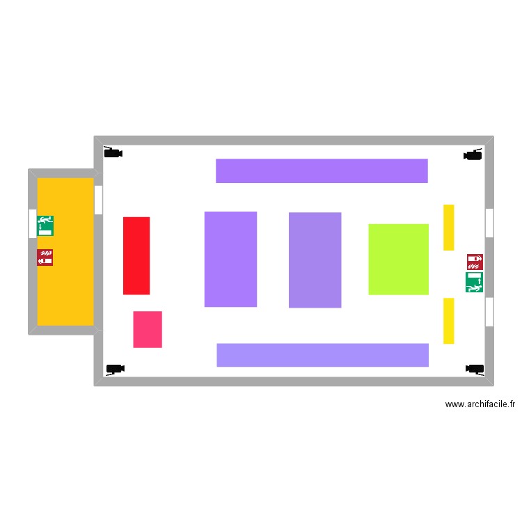 Yves rochers. Plan de 11 pièces et 120 m2