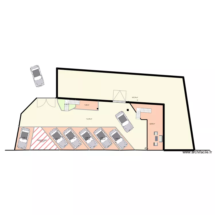 PLAN boudissa parking option 3. Plan de 