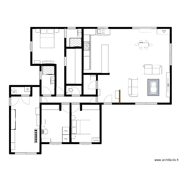 MAISON VILLEDIEU. Plan de 12 pièces et 130 m2