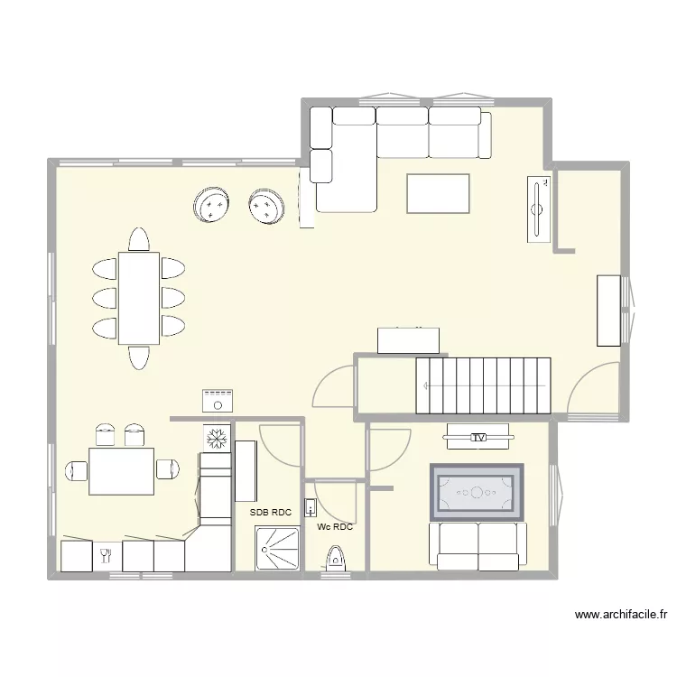 Chalet RDC. Plan de Chalet RDC. Plan de