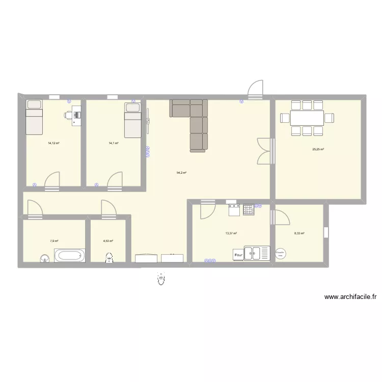 maison 2. Plan de 8 Pièces et 142 m² maison 2. Plan de 8 Pièces et 142 m²