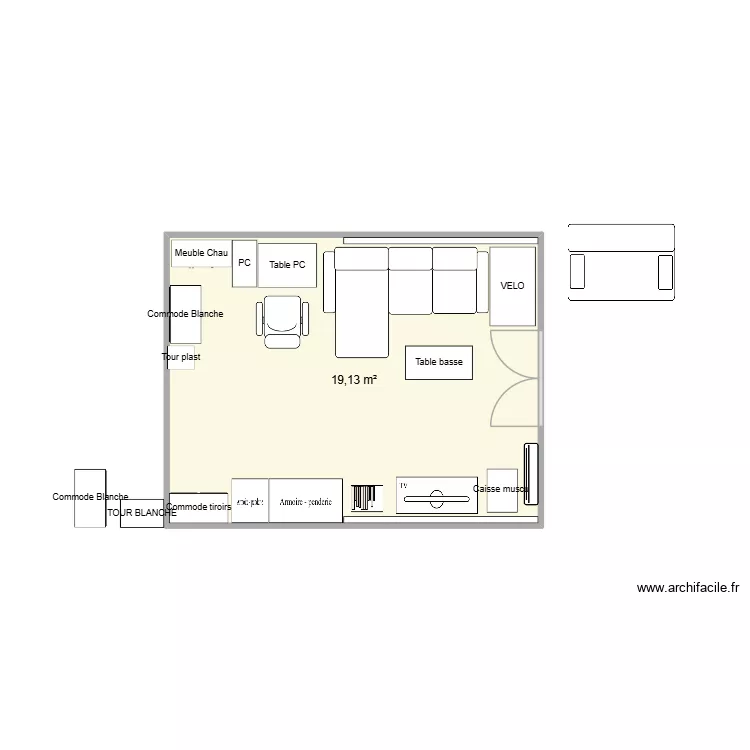 ALLEE DU PARC. Plan de 1 et 19 m² ALLEE DU PARC. Plan de 1 et 19 m²