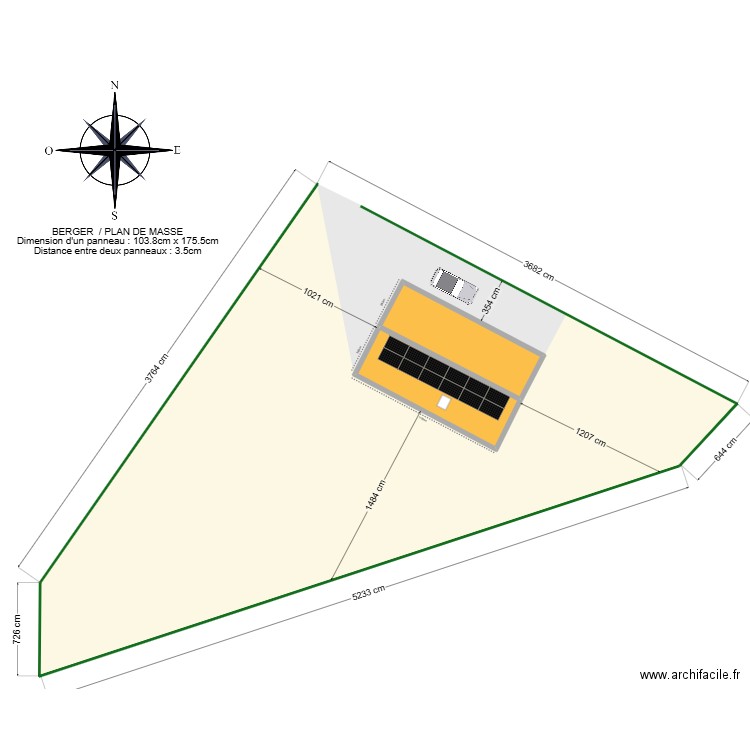  BERGER PLAN DE MASSE. Plan de 0 pièce et 0 m2