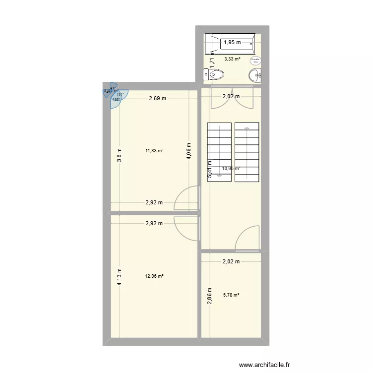 Premier_etage_v2. Plan de 6 Pièces et 44 m² Premier_etage_v2. Plan de 6 Pièces et 44 m²