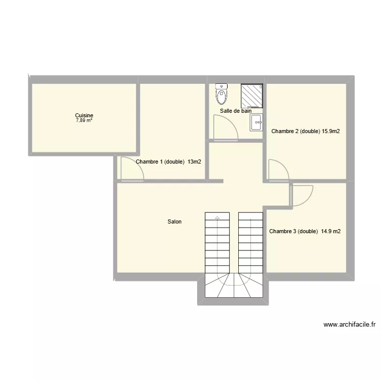 randa 2. Plan de 6 Pièces et 53 m² randa 2. Plan de 6 Pièces et 53 m²