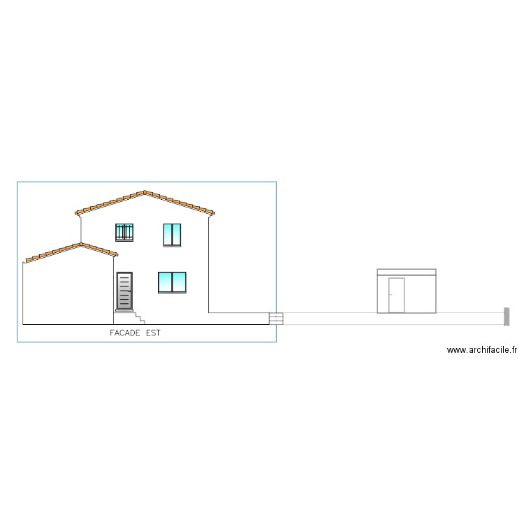 Facade EST. Plan de 0 pièce et 0 m2