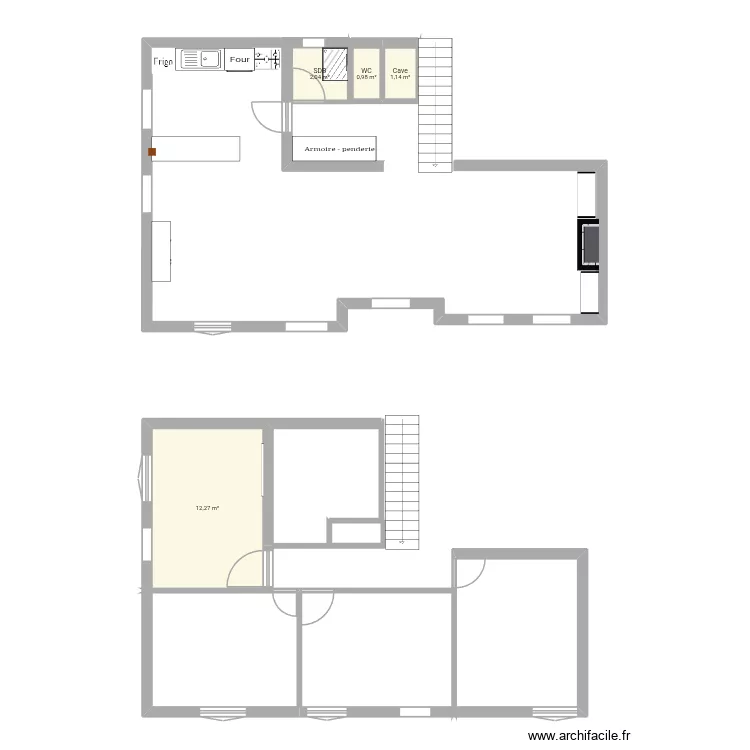 Laussonne. Plan de 4 Pièces et 16 m²
