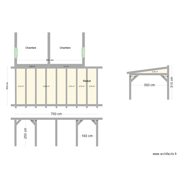 Projet carport directabris. Plan de 0 pièce et 0 m2
