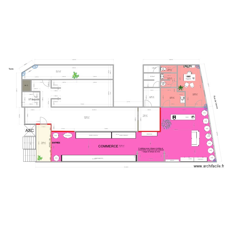 PLAN AMENAGEMENT SOLINE. Plan de 14 pièces et 218 m2