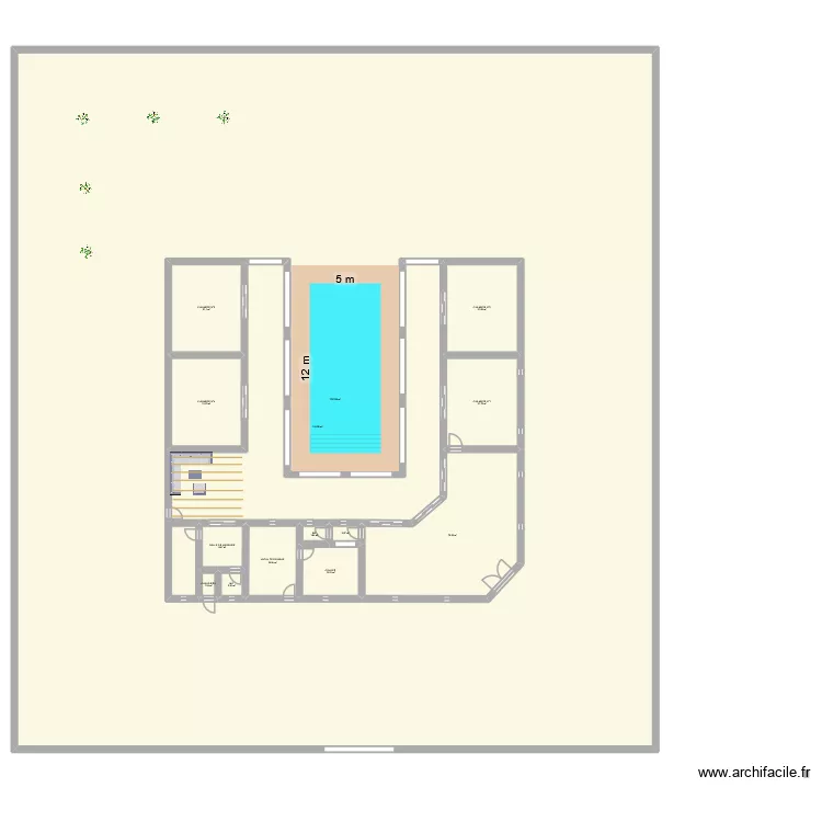 JEANNOT. Plan de 14  et 2604 m²