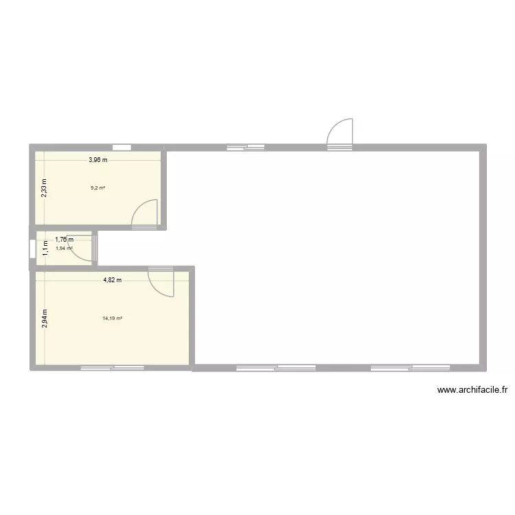saint germain. Plan de 3 Pièces et 25 m²