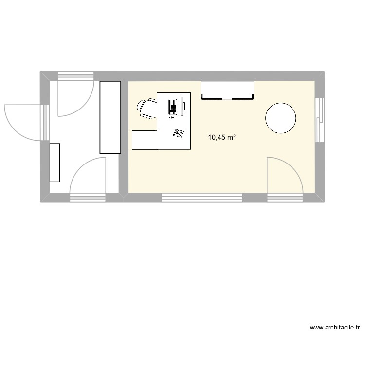 Extension bureau sci cast. Plan de 0 pièce et 0 m2