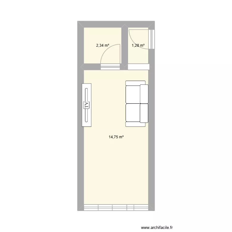 APPART MODERN. Plan de 3 et 18 m² APPART MODERN. Plan de 3 et 18 m²