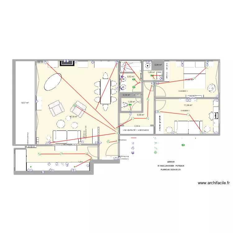 Lavoisier 2026.05.23.. Plan de 11  et 92 m²