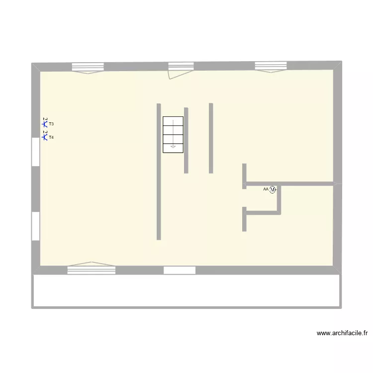 plan de base dylan rez de chauss&eacute;. Plan de 