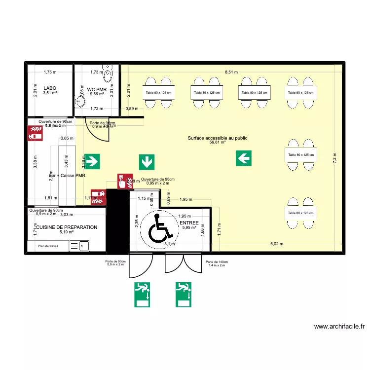 Plan d'Implantation l'Oasis Lounge. Plan de 6 et 86 m² Plan d'Implantation l'Oasis Lounge. Plan de 6 et 86 m²