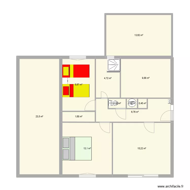 Maison Penvenan 1. Plan de 