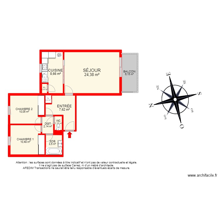 BI16815 -. Plan de 17 pièces et 101 m2