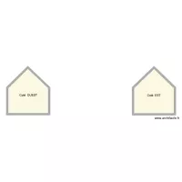 Plan de facade est et ouest existant