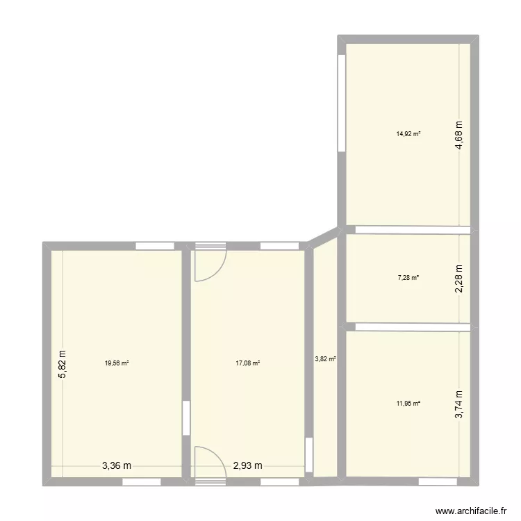 plan renovation. Plan de 6 Pièces et 75 m² plan renovation. Plan de 6 Pièces et 75 m²