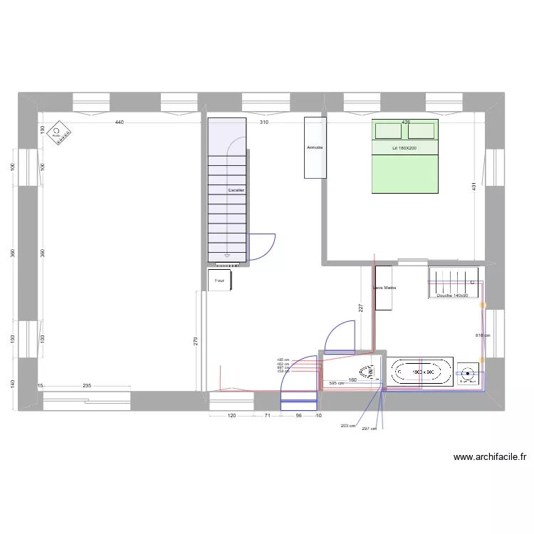BREI-Conduits Eau Chaude et Froide. Plan de 
