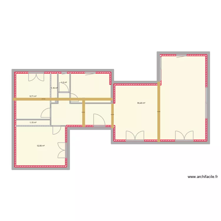 MC/JM EXISTANT RDC. Plan de 