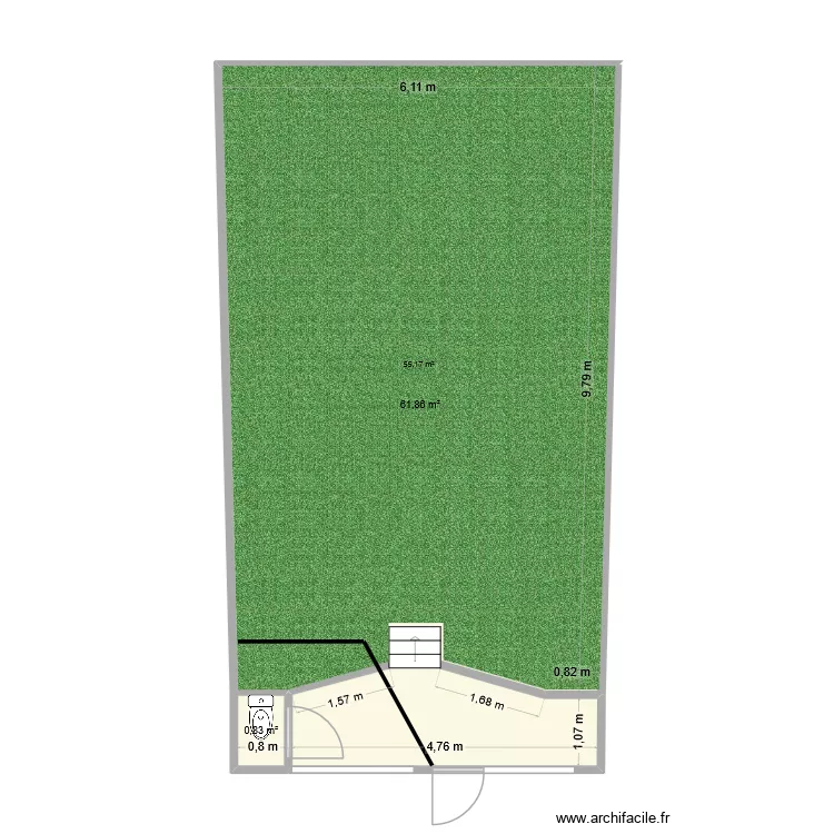 BOOND JARDIN. Plan de 2  et 63 m²