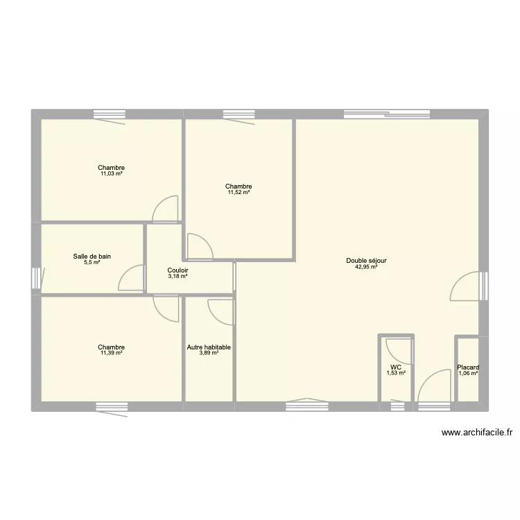 Bizard. Plan de 9  et 92 m²