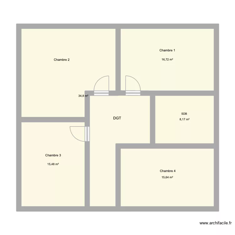 Double Flux &Eacute;tage. Plan de 