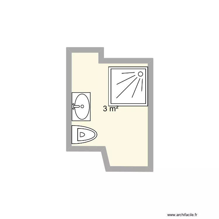 Salle de bain laurie. Plan de 