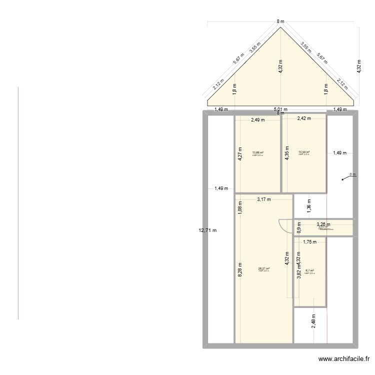 comble. Plan de 0 pièce et 0 m2 comble. Plan de 0 pièce et 0 m2