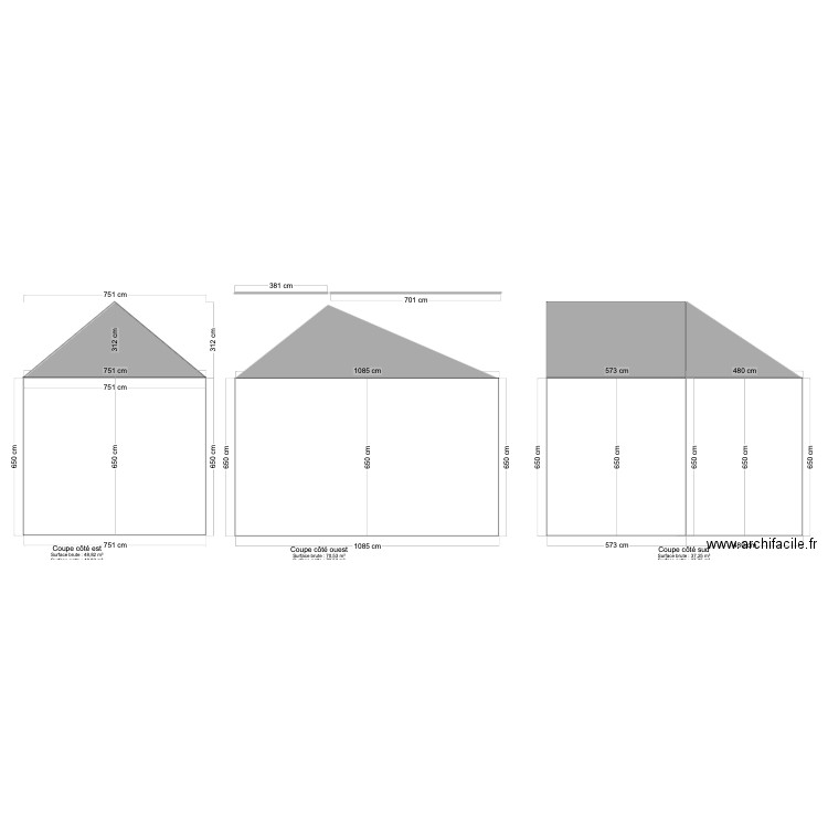 plan coupe. Plan de 0 pièce et 0 m2