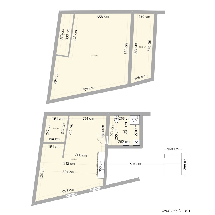 appart restant Vtest 6. Plan de 6 pièces et 103 m2