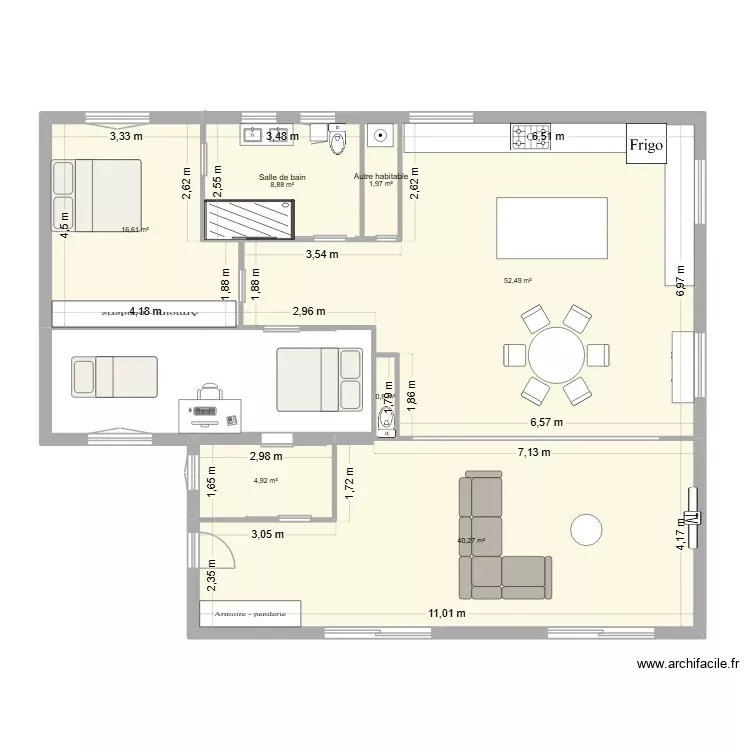 2 eme. Plan de 7 Pièces et 126 m² 2 eme. Plan de 7 Pièces et 126 m²