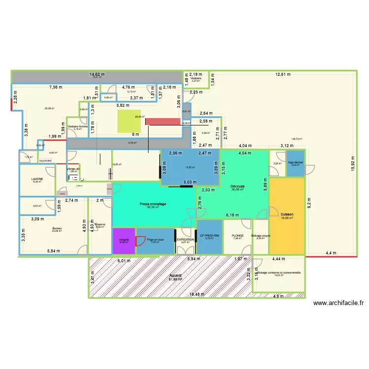 LABO MODIF AB 1. Plan de 37  et 510 m²