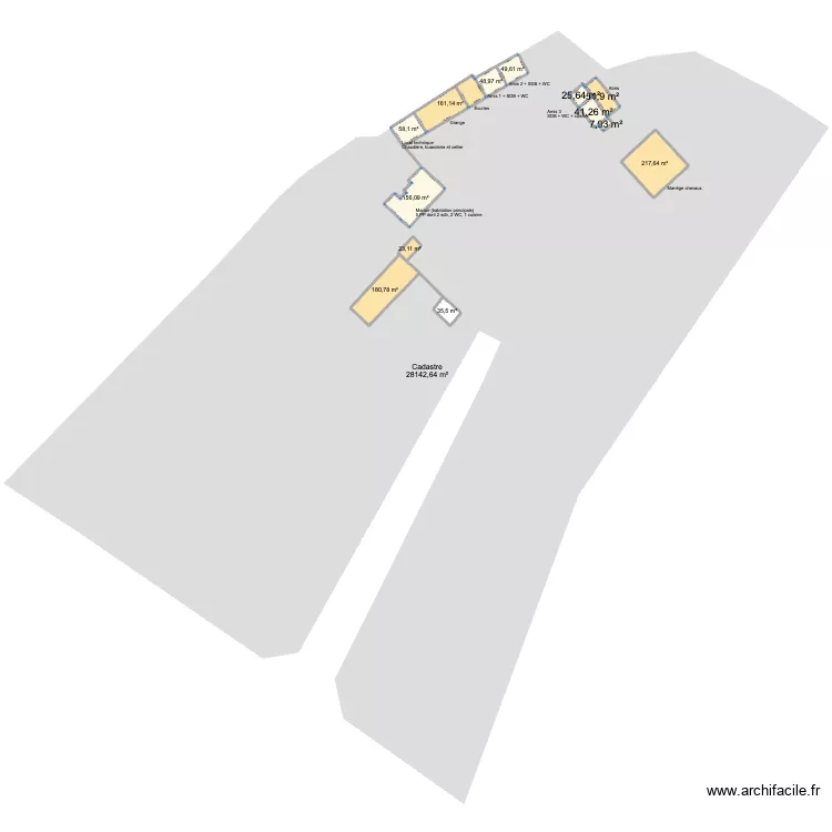 MASSE_Binardi&egrave;re. Plan de 13  et 1058 m²