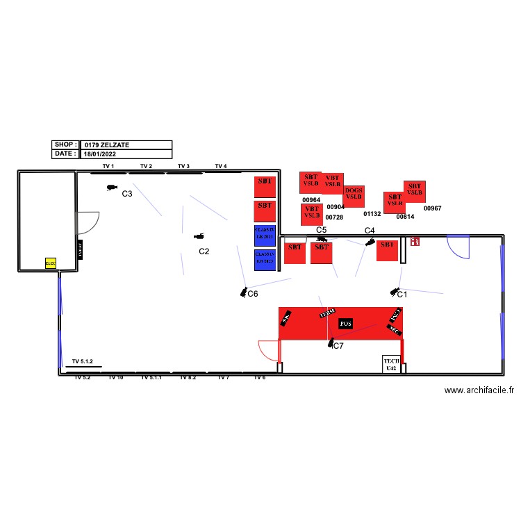 179 ZELZATE.. Plan de 2 pièces et 232 m2