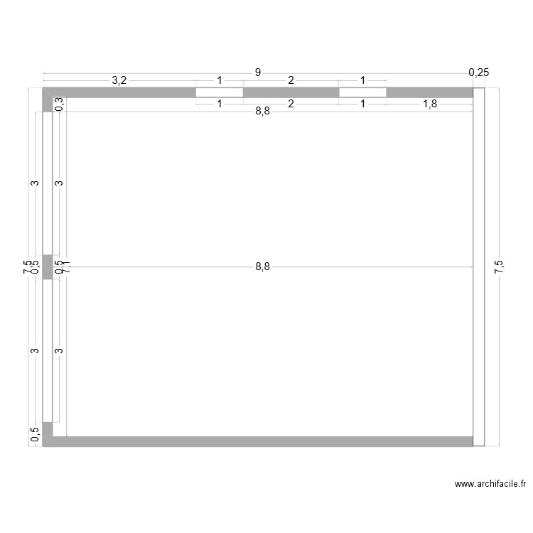 Extention Garage. Plan de 0 pièce et 0 m2