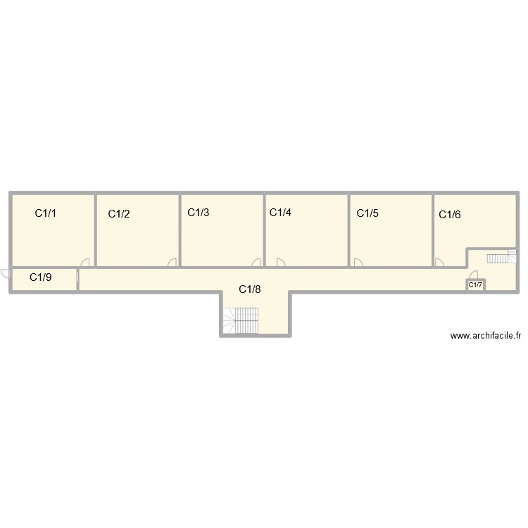 CAN - C+1. Plan de 9 pièces et 467 m2