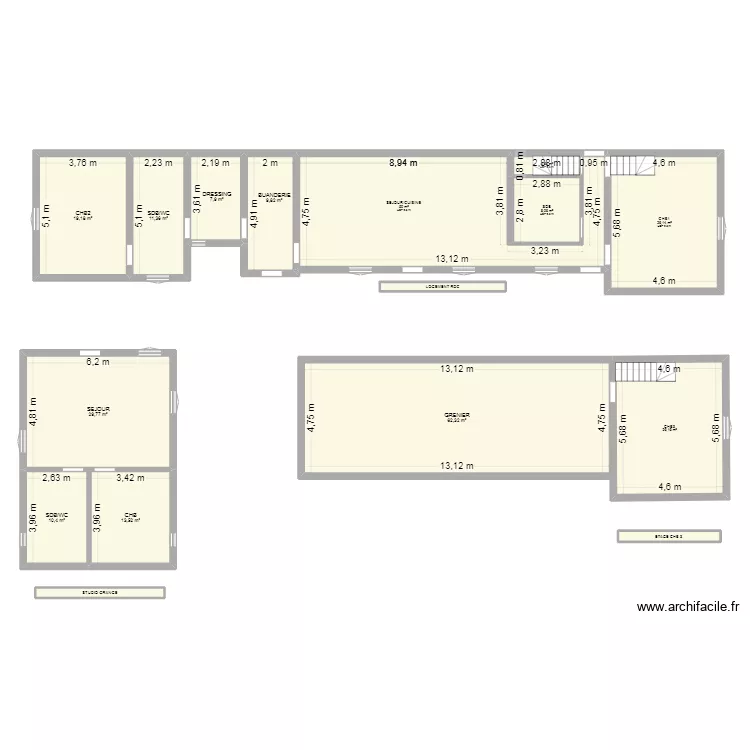 Plan maison ST HILAIRE 2025. Plan de 