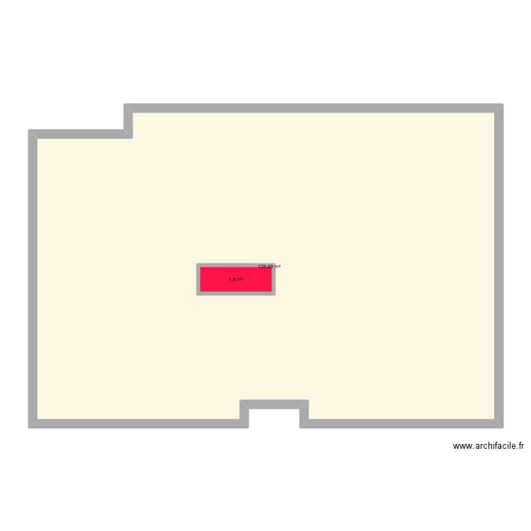 Delbecq. Plan de 2 pièces et 133 m2
