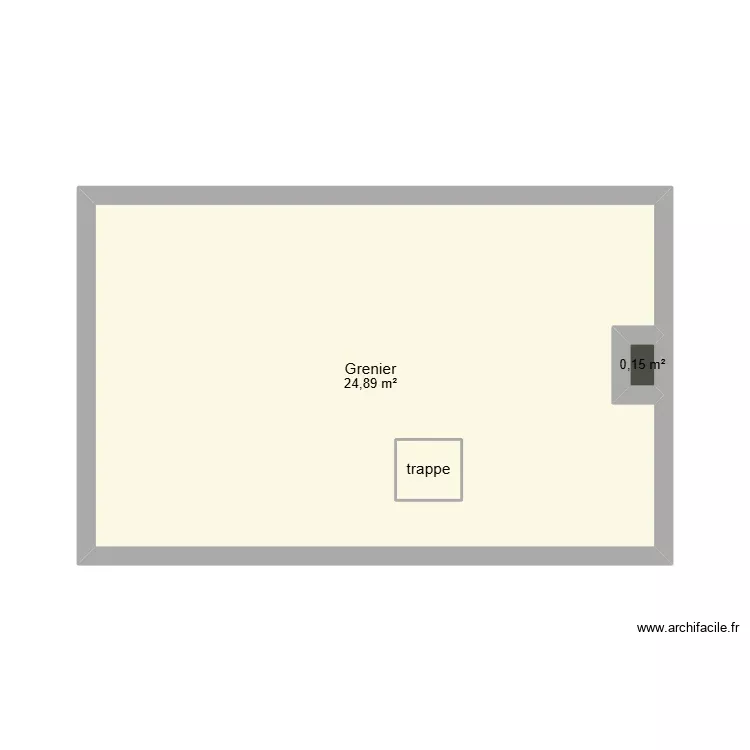 MARTINEZ Grenier. Plan de 3 Pièces et 26 m²